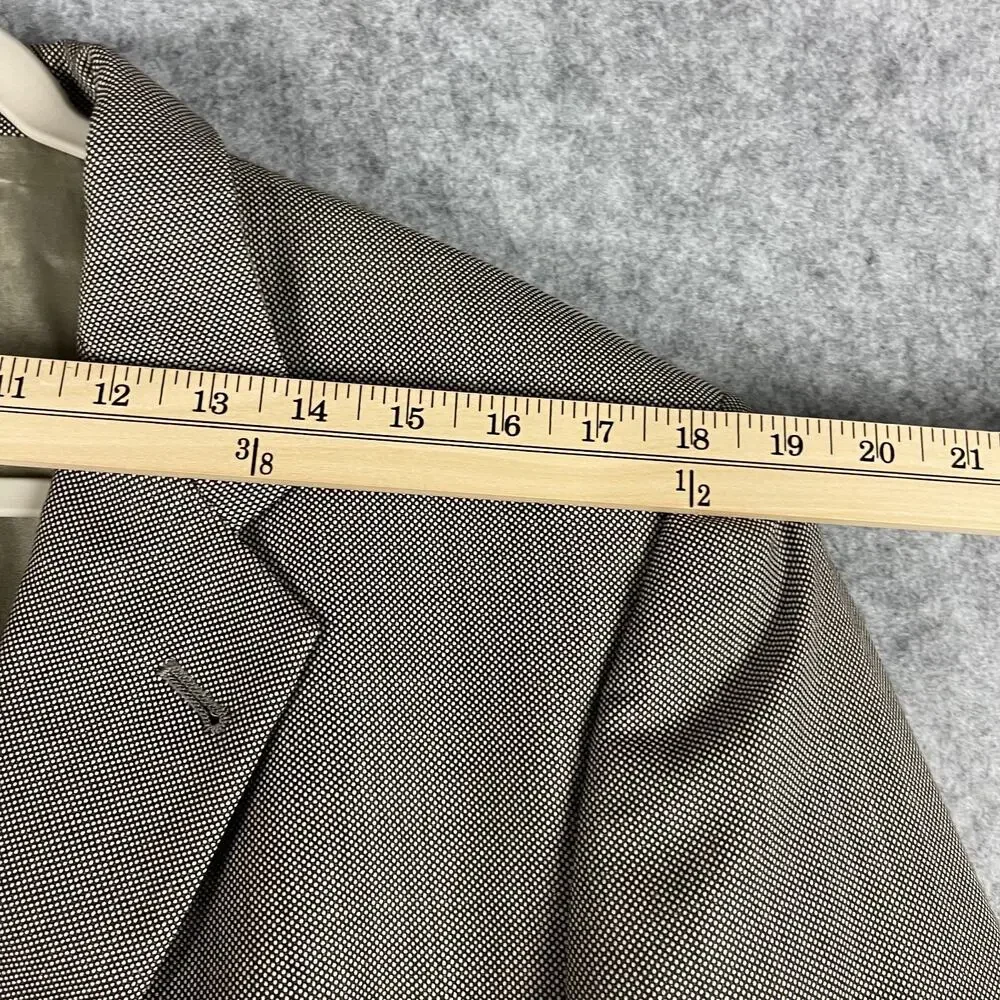 Daniel Cremieux Loro Piana Wool Blazer Sport Coat Mens 42R Brown Geometric USA‎